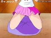 卡通动漫-淫魔对着自己的女神打飞机还想强奸她