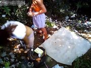 长得挺有文化范的野鸡喜欢找年轻嫖客在小树林野战