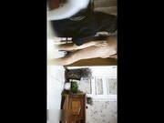 高难度倒立姿势 扶着坐在后入撞击猛操