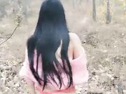 高颜值主播和搭档去小树林各种虐小B