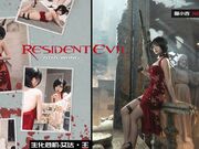 爆机少女喵小吉经典Cos《生化危机》艾达王赤裸诱惑 性感小逼逼待茎插入