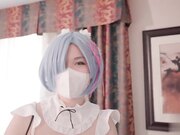 给雷姆的主人戴绿帽，绿帽奴看雷姆给别人裸足交，背后狗干，在眼前被肏得乱七八糟