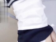 水手服洗手间后入