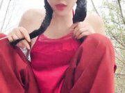 松紫大大村长和小媳妇野外调情