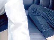 对白精彩刺激深夜户外与骚妇激情车震啪啪啪半推半就大屌插入就老实了