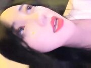 蛇精脸苗条小少妇在KTV包房被四眼小哥后入爆操