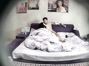 怀旧主题宾馆受伤缠着纱布也不耽误打炮床上缠绵挑逗呻吟刺激