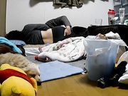 家庭摄像头破解强开小夫妻私密生活变态长毛男癖好特殊抱着女友屁股亲吻脱光衣服口水润滑互搞妹子奶子好大