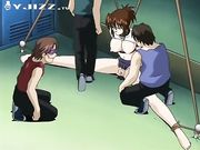 巨乳年轻女教师放学后被三名猥琐面具男教室里捆绑轮奸