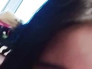 黑丝情趣露脸妍馨的内内，干净的逼逼大白屁股，道具抽插把自己搞喷了，手指奸屁眼，浪叫声让你撸