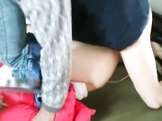 大爷好福气侄子找个美女让他爽可惜年纪大鸡巴硬度不够