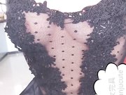 爆乳女神定制版之情趣黑丝的骑乘假屌直顶花心