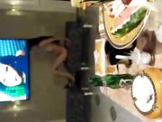 大飞哥最近买码中了几千块请几个老铁去KTV包房找来两个小姐跳脱衣舞一块嗨