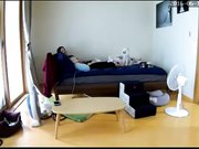 家庭摄像头被黑强开TP居家年轻小夫妻在床上变换体位激情啪啪啪两个宠物狗狗观战后入式它应该能懂吧哈哈