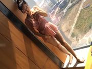 富二代约炮学院派美少女透明粉色蕾丝睡裙乳房饱满