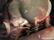 与两个狂野骚妇的4P大战.