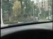 性感的白领小姐姐搭顺风车聊得投机就和司机小哥在路边车震