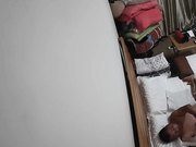 家庭摄像头偷窥大肚腩胖叔和情趣内衣媳妇玩毒龙舔得非常专业