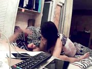 水滴偷拍口活不错的大奶骚媳妇趴着电视前被干到说不要