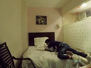 饥渴学院没男友不在学校找来炮友给力草