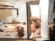 勾搭了很久终于把美乳表姐约到酒店进屋就迫不及待干她