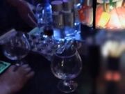 美女被好友惩罚带到洗手间激情啪啪,男说：你的逼好紧啊!