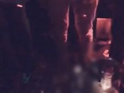 美女被好友惩罚带到洗手间激情啪啪,男说：你的逼好紧啊!