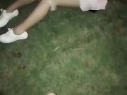 广州靓妹和闺蜜公园玩露出自拍,刮完逼毛和男友互舔性器官