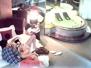 网络摄像头偷窥系列：健壮男和美女洗完鸳鸯浴