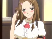 公共场所的巨乳女服务员