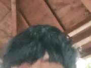 调教女友新人小哥和红衣妹子户外啪啪，公园路边口交撩起裙子骑坐舔逼