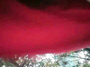 调教女友新人小哥和红衣妹子户外啪啪，公园路边口交撩起裙子骑坐舔逼