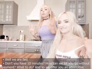 芬兰网红萝莉闺蜜姐妹花打游戏无聊把男友叫来玩双飞完美翘臀换着肏内射